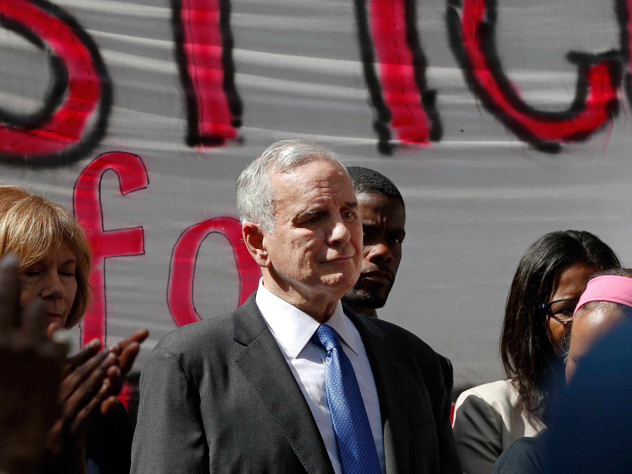 Gov Mark Dayton speaks at a news conference Thursday afternoon AP