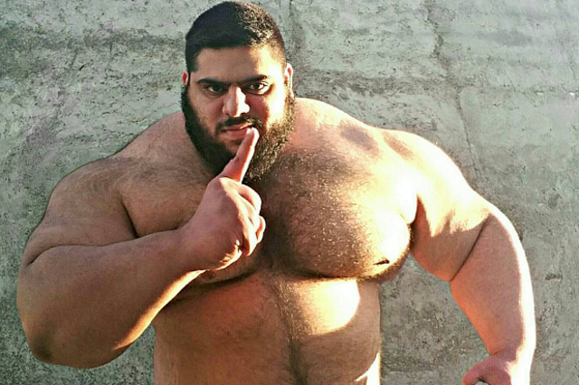 Weightlifter Sajad Gharibi has become a popular figure in Iran after posting images on social media