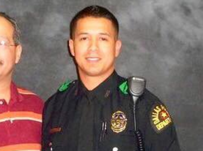 Patrick Zamarripa, 32, was a member of Dallas Police Department’s response team (Dylan Martinez/Twitter)