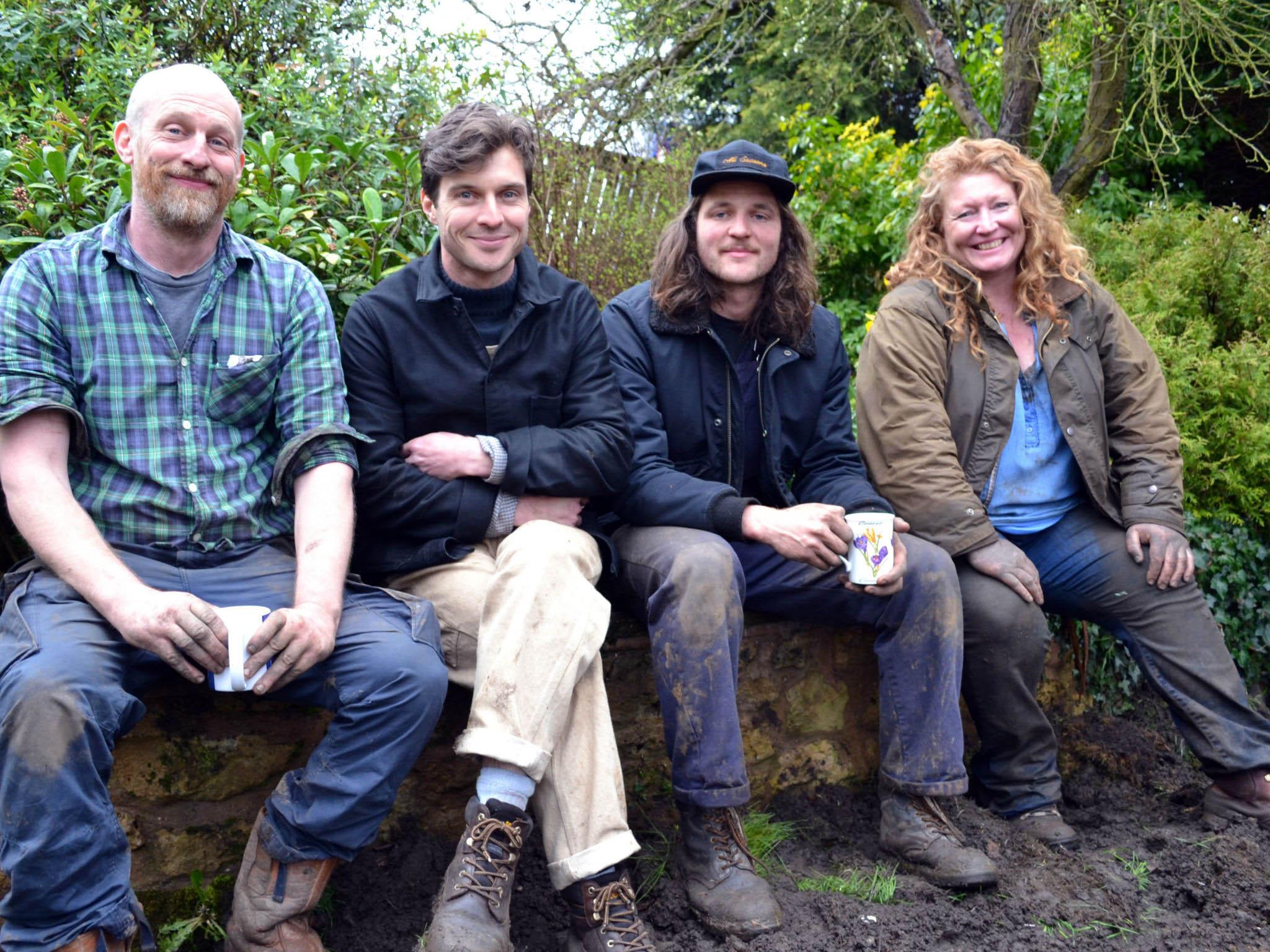 Charlie Dimmock (right) returns with a new team and new gardening challenges