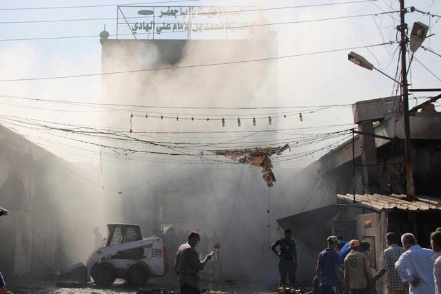 The bomber detonated his device at the Shiite district of Kadhimiyah