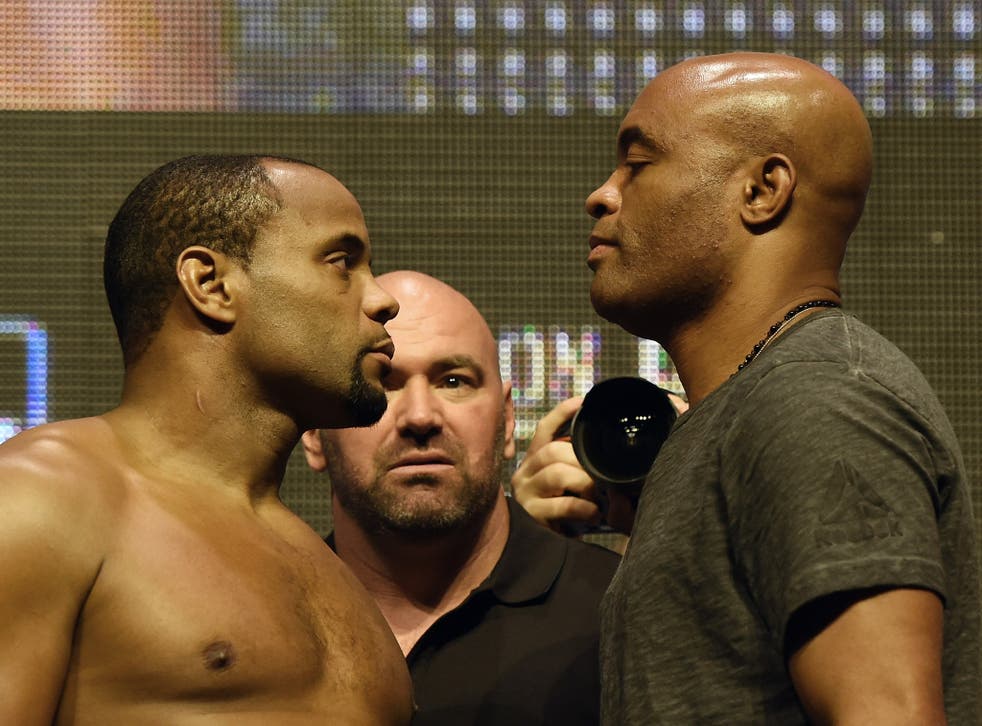 Anderson Silva (right) is a late replacement for Jon Jones to fight Daniel Cormier (left) at UFC 200
