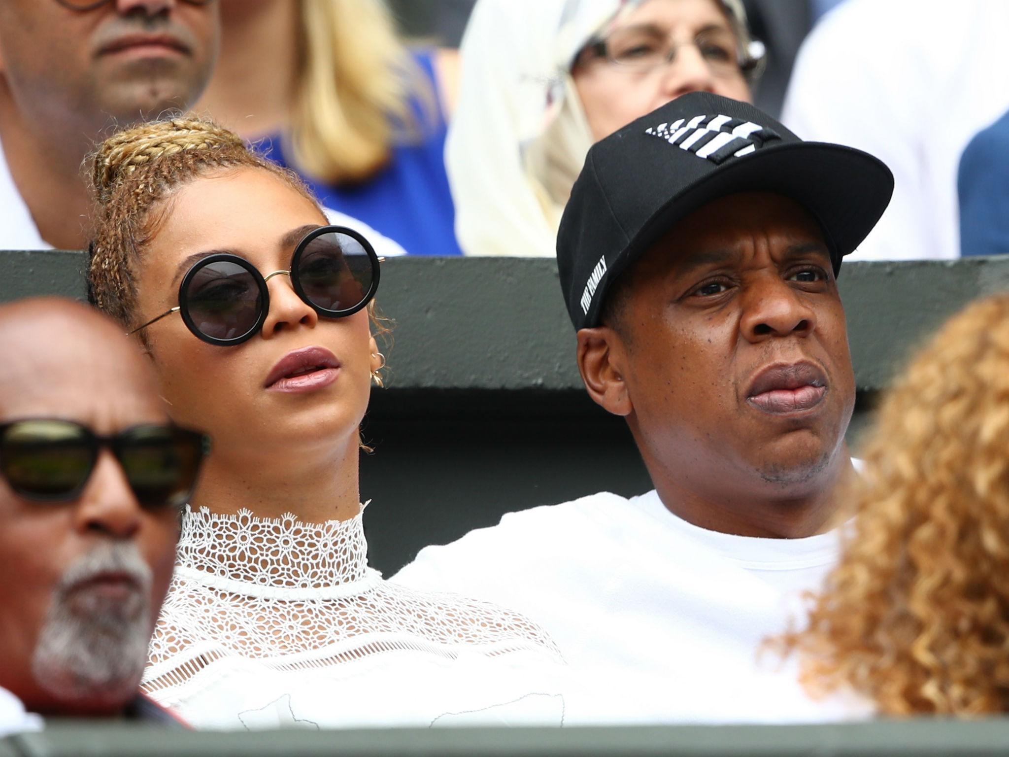 Beyonce and Jay Z watch the Wimbledon Ladies 2016 final from the Player's Box