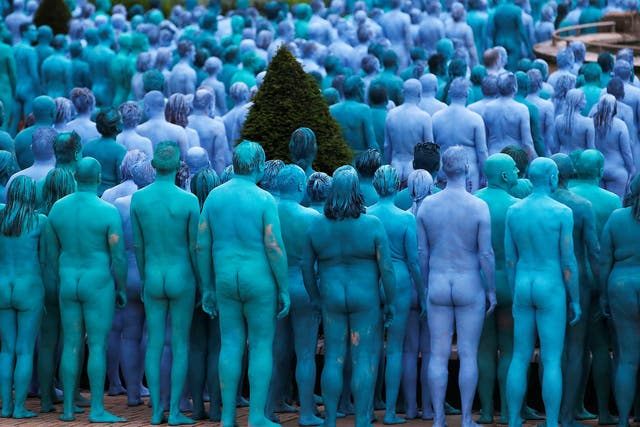 People from across the globe participated in Spencer Tunick's 'Sea of Hull' artwork