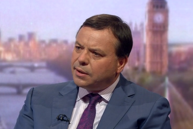 Arron Banks speaking on BBC’s ‘The Andrew Marr Show’ yesterday