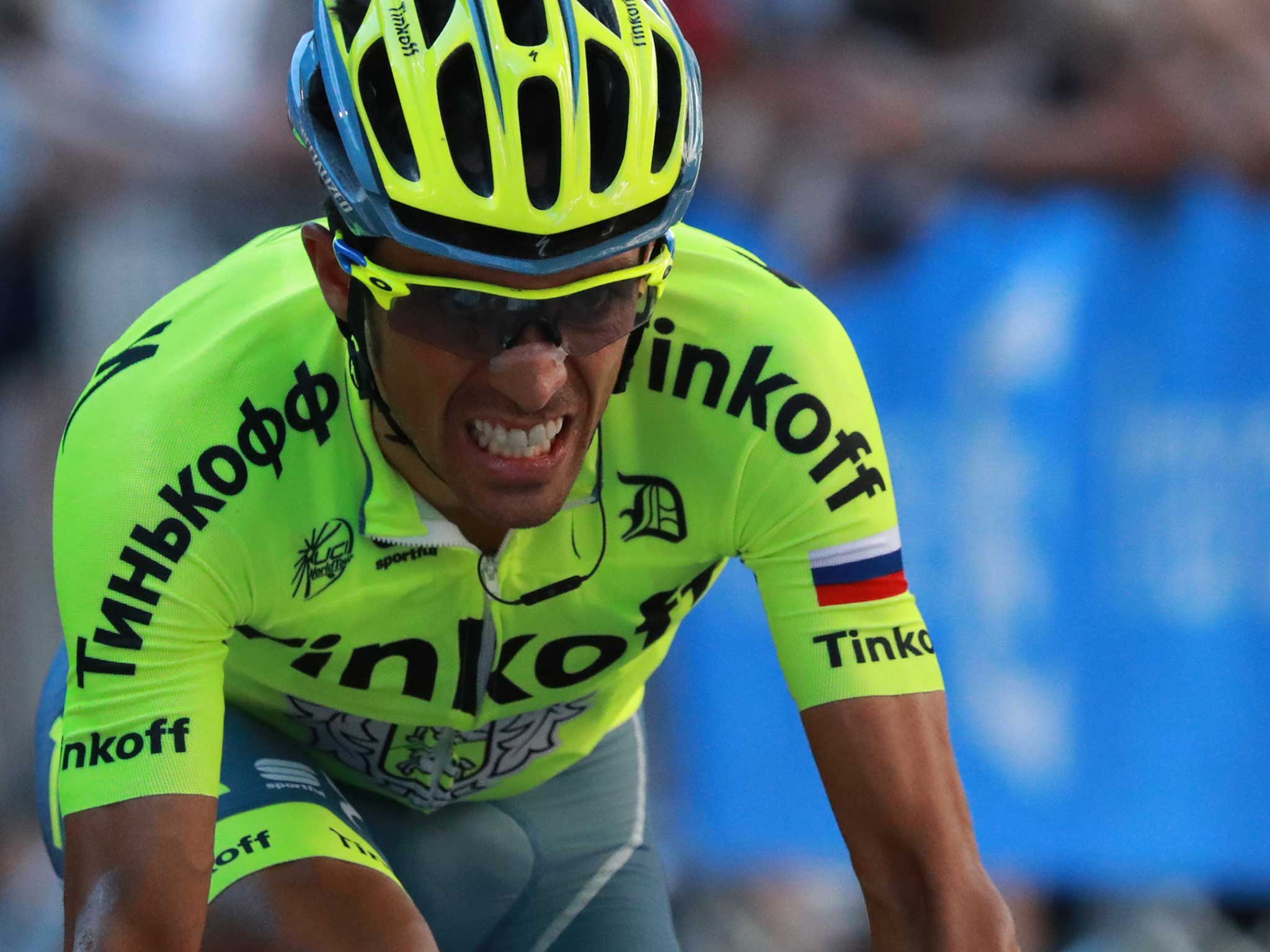 Alberto Contador was forced to pull out at stage nine