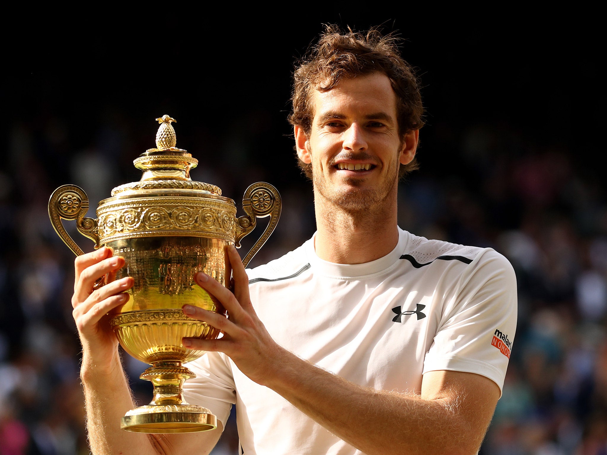 Murray was visibly emotional as he fought back tears before being presented with the trophy