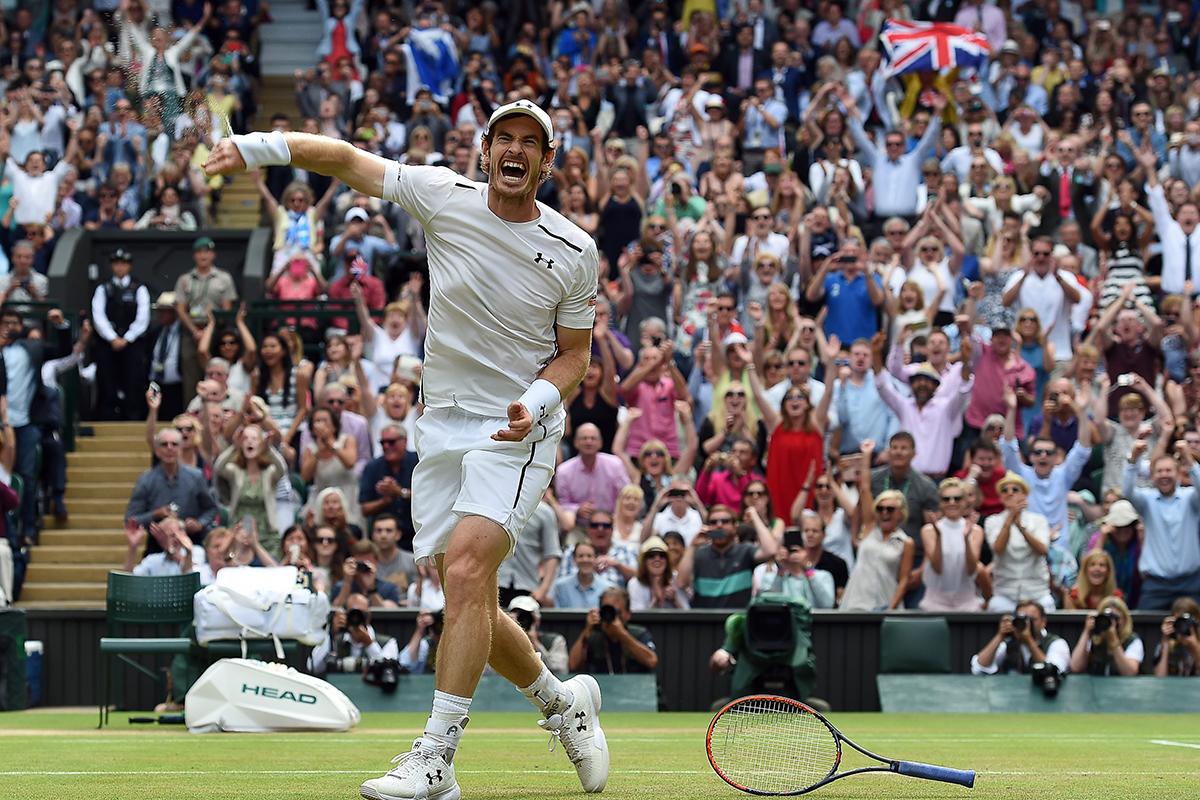 &#13;
Andy Murray lets his emotions out after securing victory &#13;