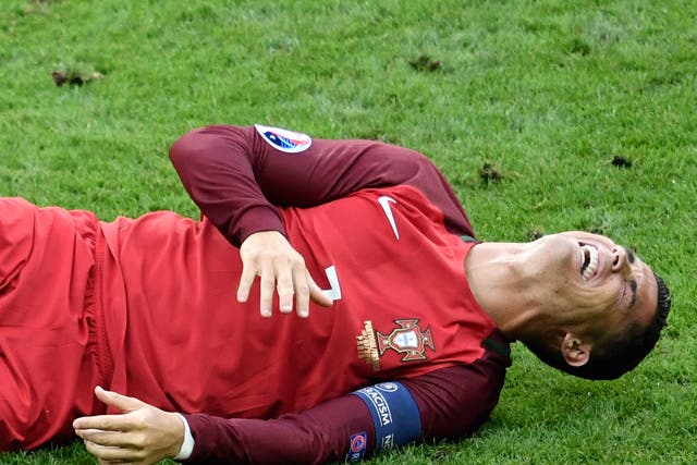 Cristiano Ronaldo had to be substituted in the Euro 2016 final after suffering a knee injury