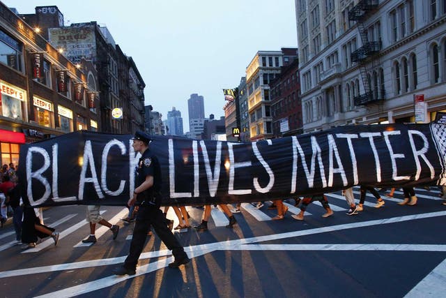 A Black Lives Matter protest in the USA