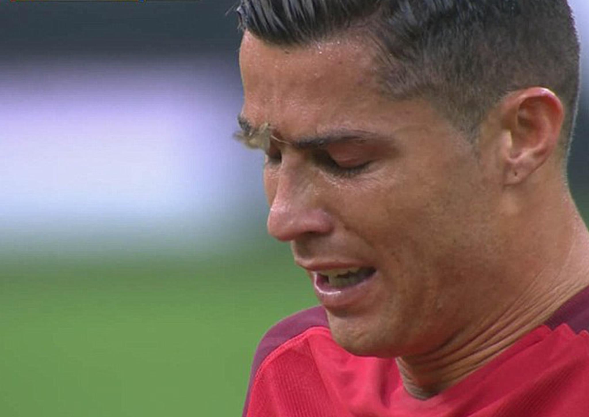 The moment a Silver Y moth landed on Cristiano Ronaldo's face