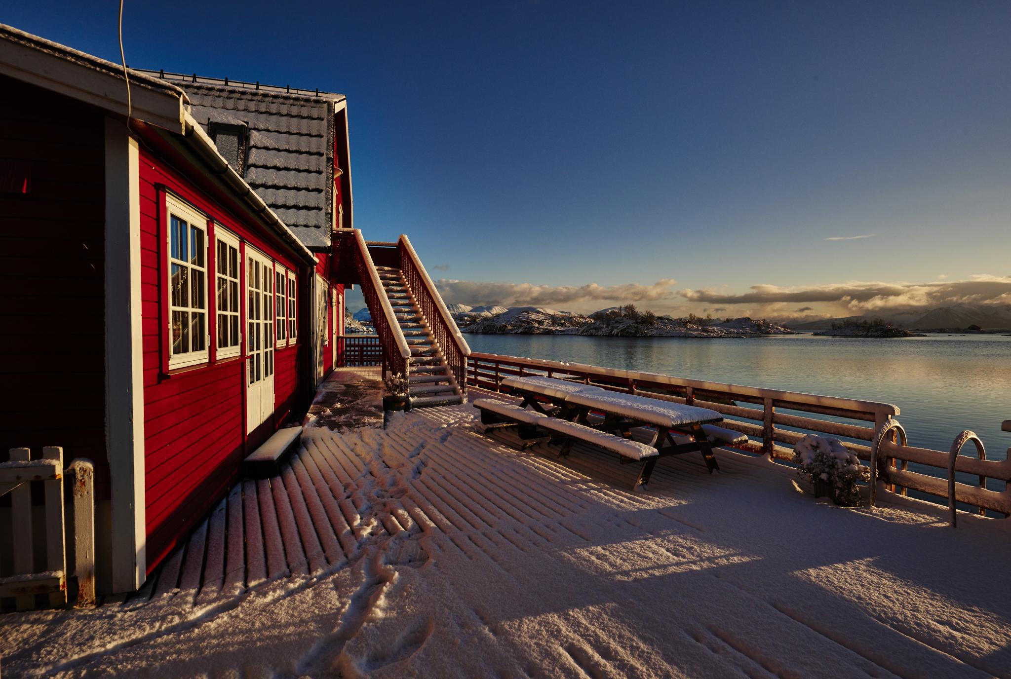 Ringstad sits on the edge of a fjord