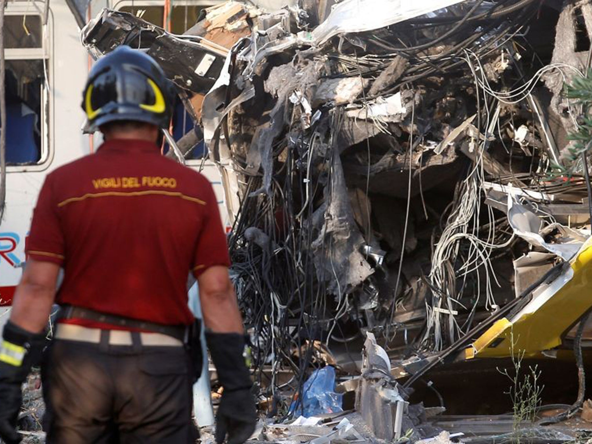 A firefighter at the site of the crash where at least 22 people have died