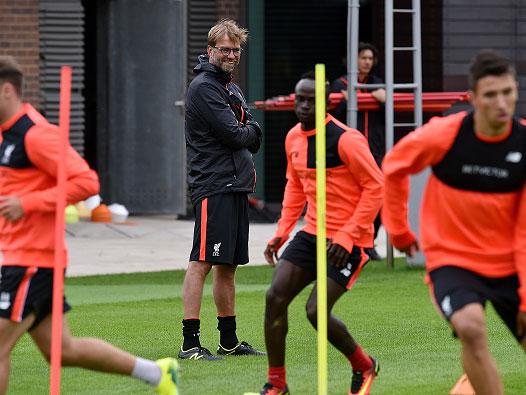 Jurgen Klopp oversees pre-season training as he gears up for his first full season at Anfield (Getty)