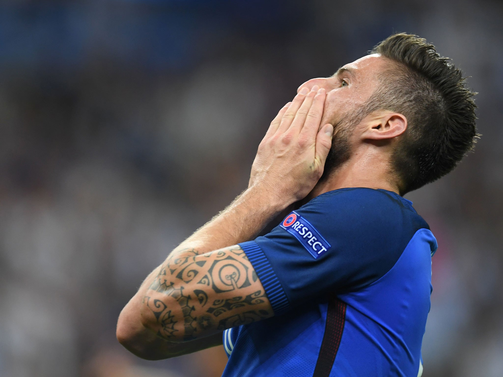 Giroud was on the losing side in Sunday's European Championships final