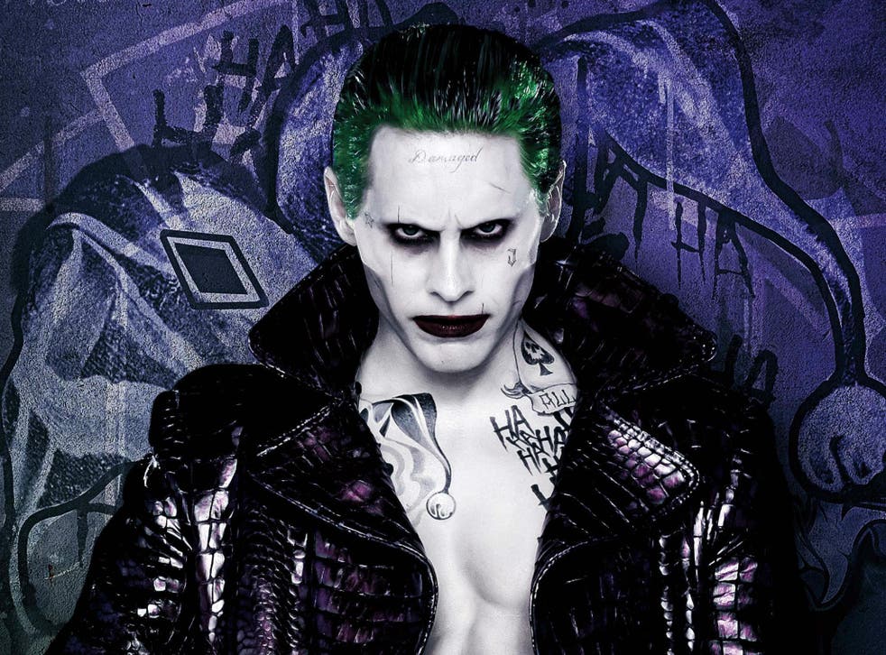 Jared Leto as iconic psychotic comic book villain the Joker