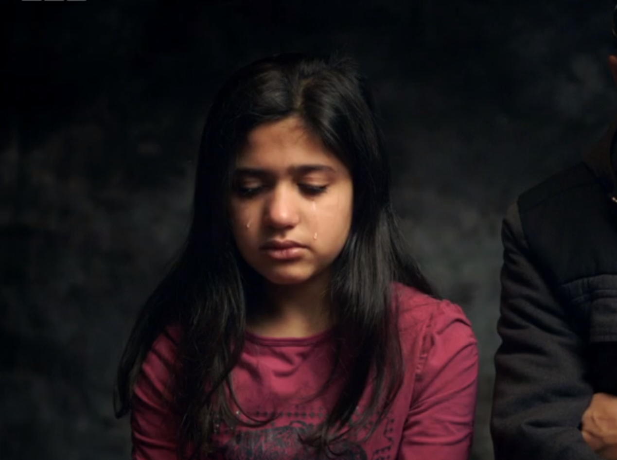 A young girl speaks about the harrowing experiences she had on her journey