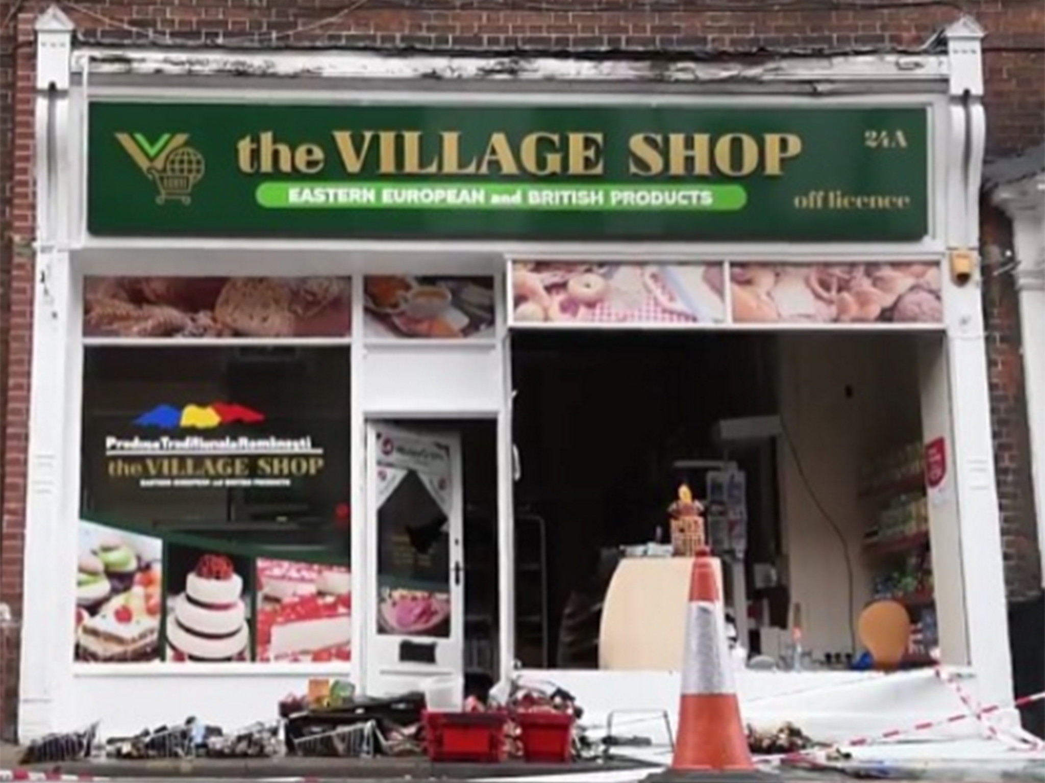 A worker at this Romanian food shop in Norwich was asleep upstairs when arsonists attacked it in the early hours of July 8