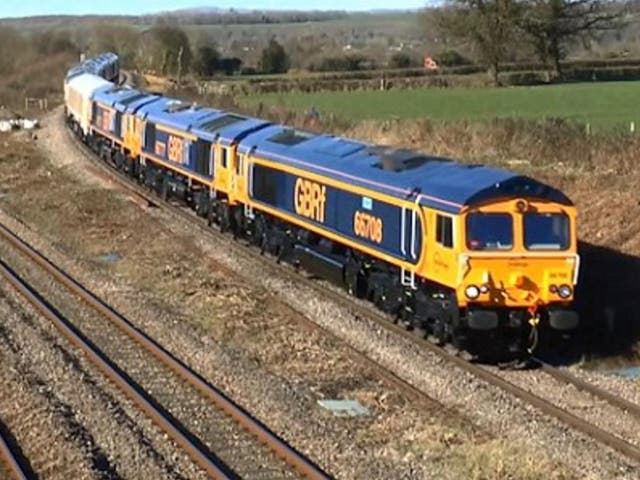 The controversial clip showed a Class 66 convoy.