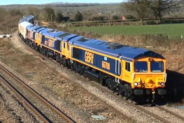 The controversial clip showed a Class 66 convoy.