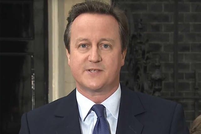 David Cameron entered the Commons' chamber and took a seat on the second back row 