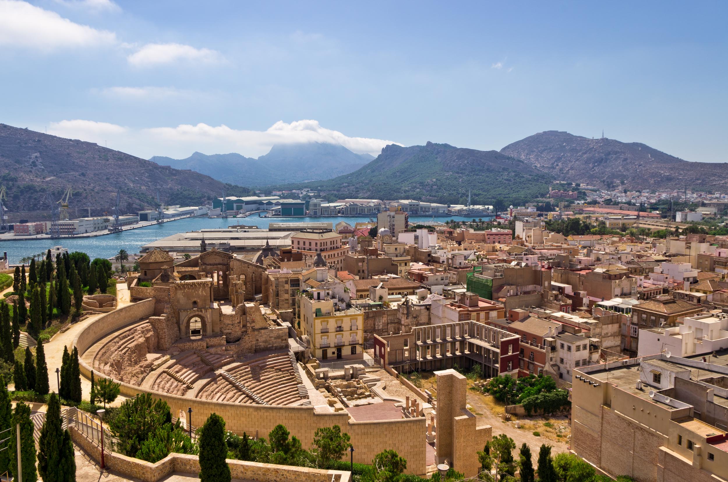 Looking out over Cartagena’s Roman amphitheatre