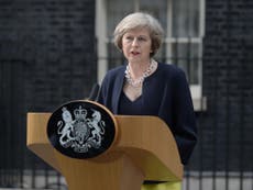 Theresa May pleads for national and party unity in maiden speech as PM
