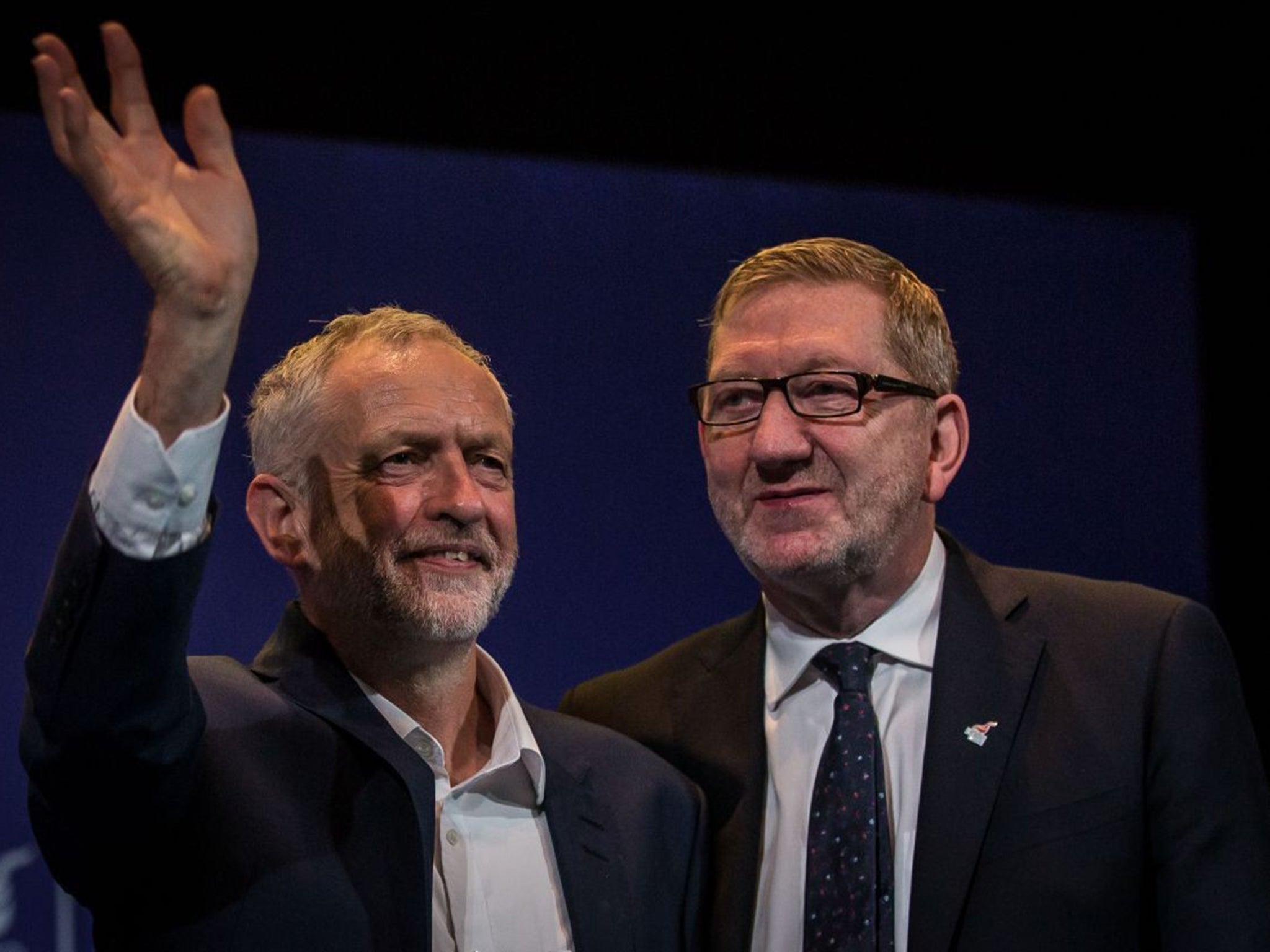 Jeremy Corbyn and Len McCluskey, the General Secretary of Unite
