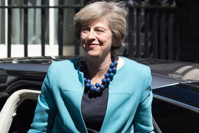 British Prime Minister Theresa May arrives in Downing Street