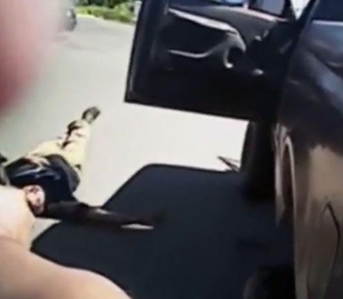 Mr Noble was shot as he reached one hand into his back pocket - he was unarmed