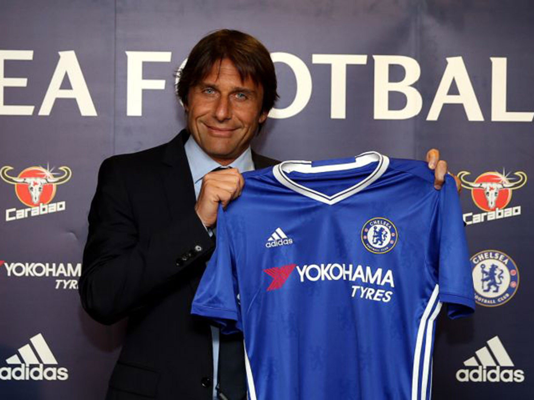 Antonio Conte is unveiled as the new manager of Chelsea