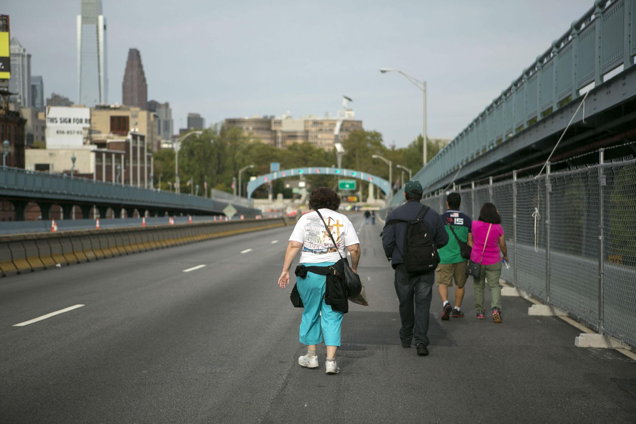 Philly's streets were car free during Pope Francis' visit last year