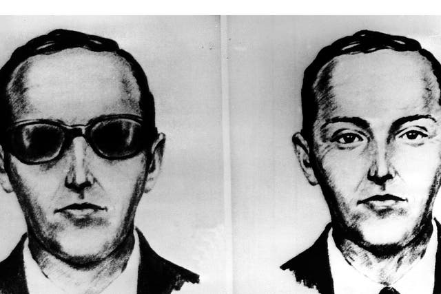 And undated artist's sketch of 'DB Cooper', based on the recollections of the hijacked passengers and crew 