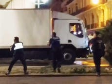 Nice terror attack: Video shows moment French police shoot killer after cornering lorry