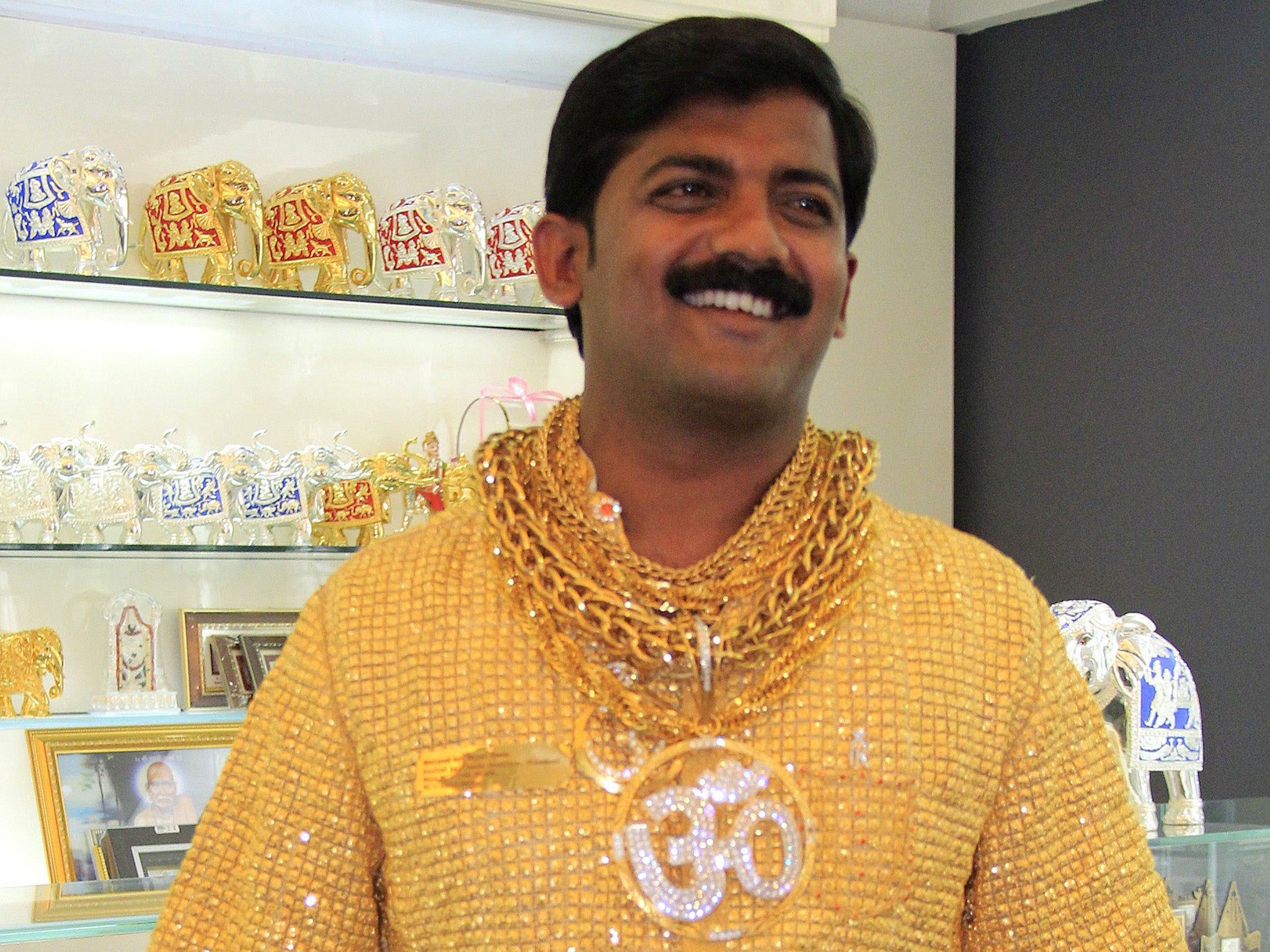 Indian with shop gold shirt