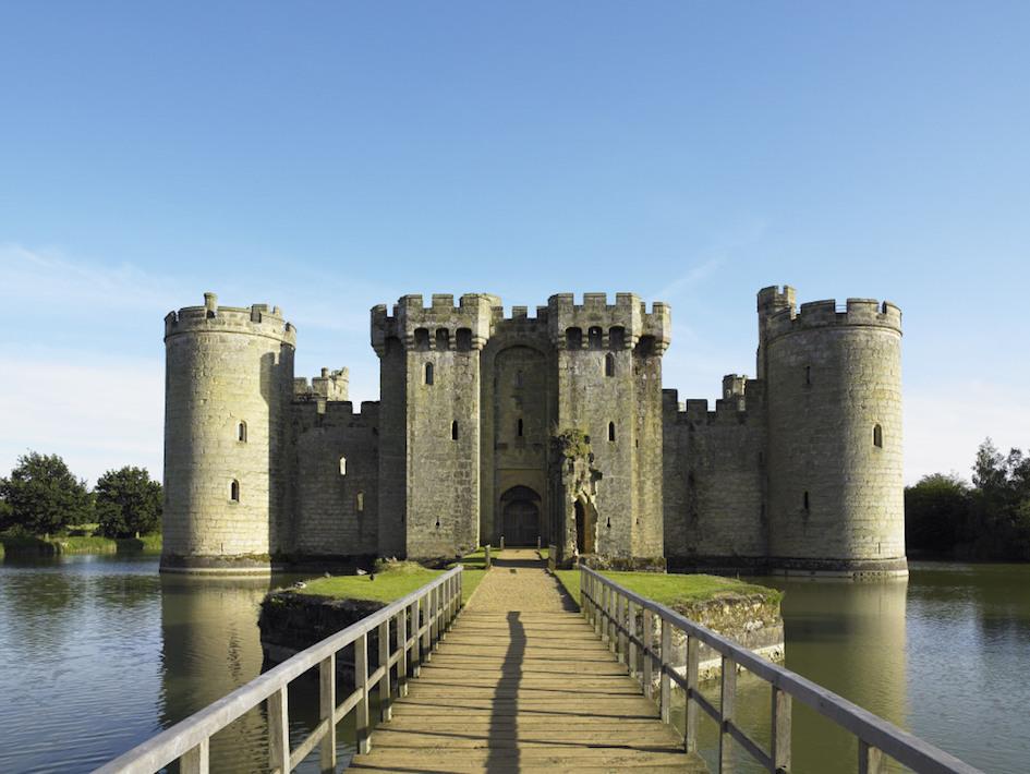 Bodiam Castle looks much as it would have done 600 years ago