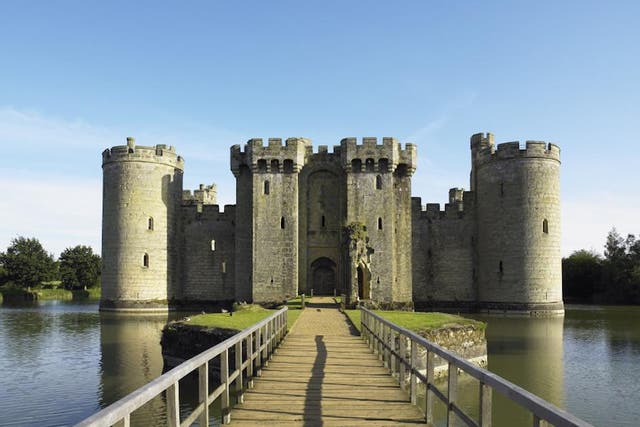 Bodiam Castle looks much as it would have done 600 years ago
