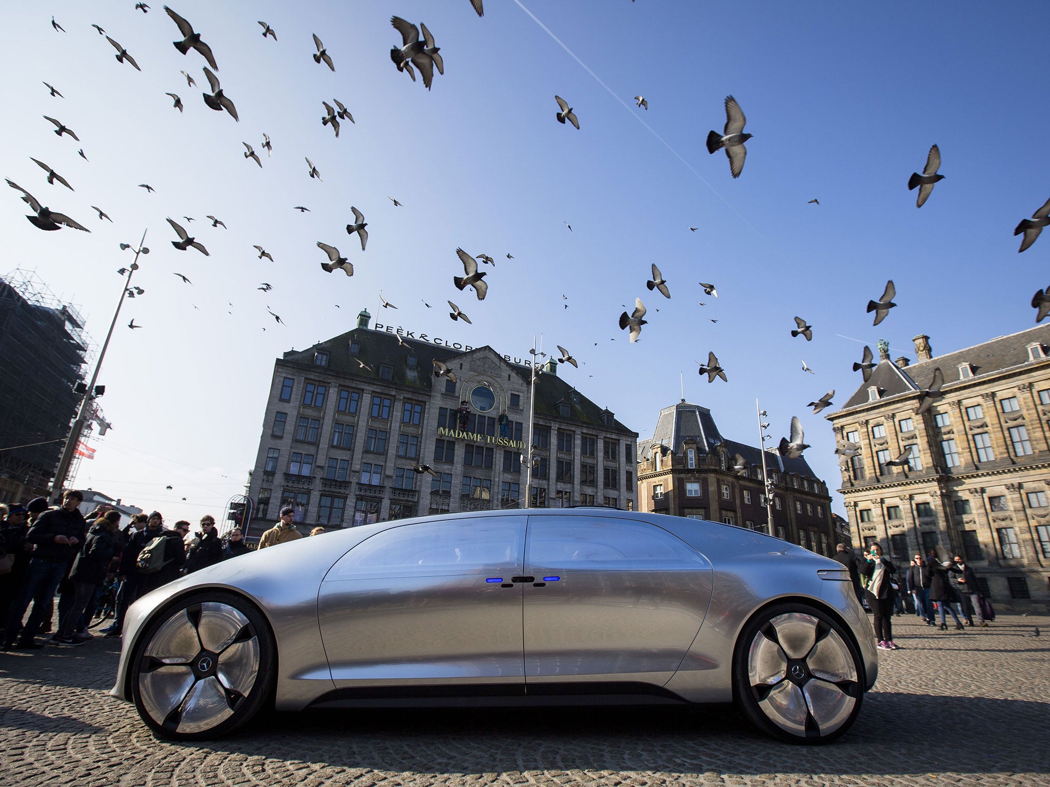 The self-driving Mercedes Benz F 015 in Amsterdam this March
