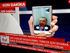 Read more

Turkish president Erdogan appears on Turkish TV via FaceTime