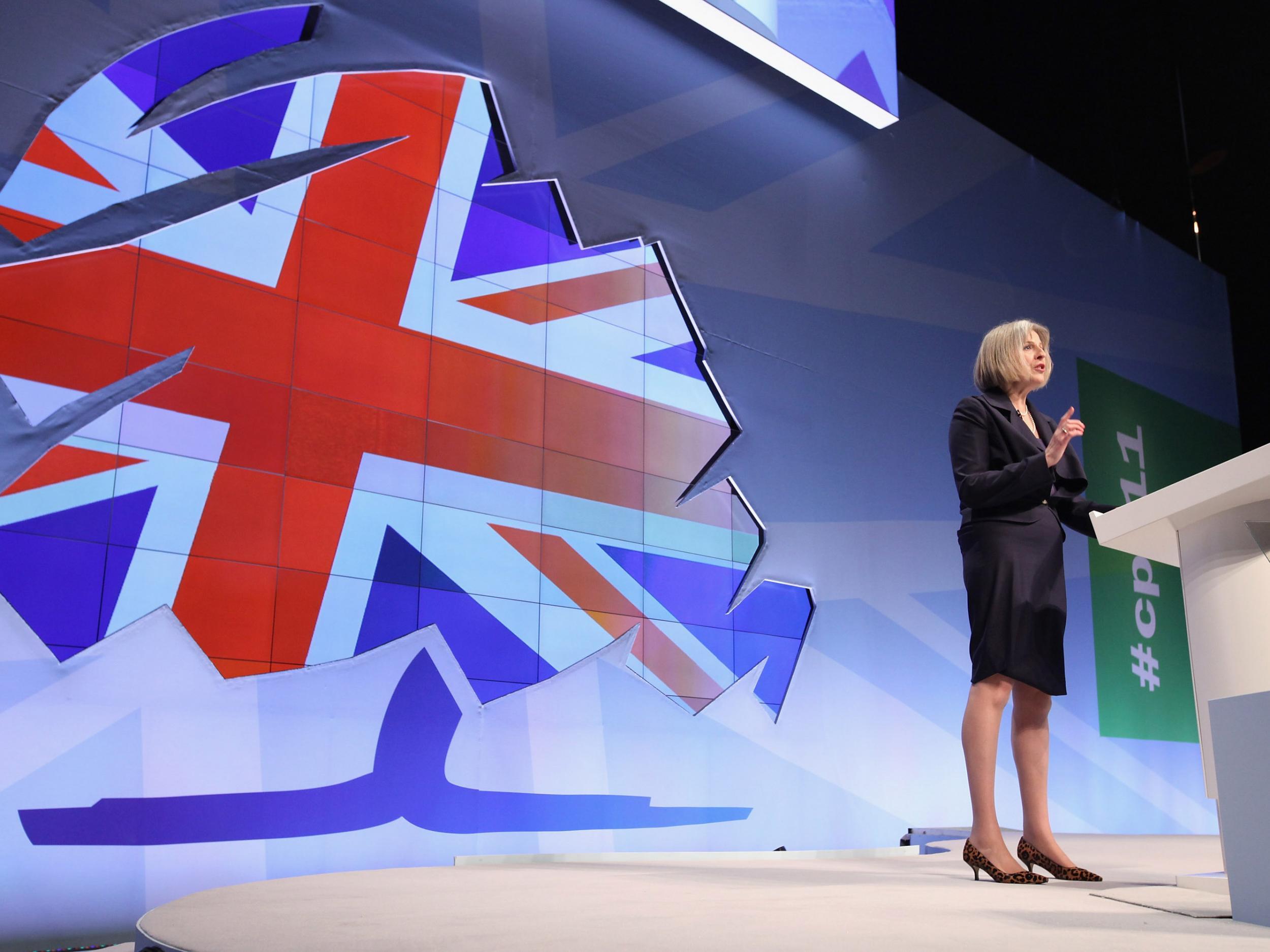 During her speech at the 2011 Conservative Party conference, Theresa May announced plans to clamp down on illegal immigrants hiding behind the human rights act