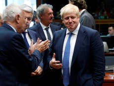 Boris Johnson, the Cabinet's Basil Fawlty, tries not to mention the war at his first EU summit