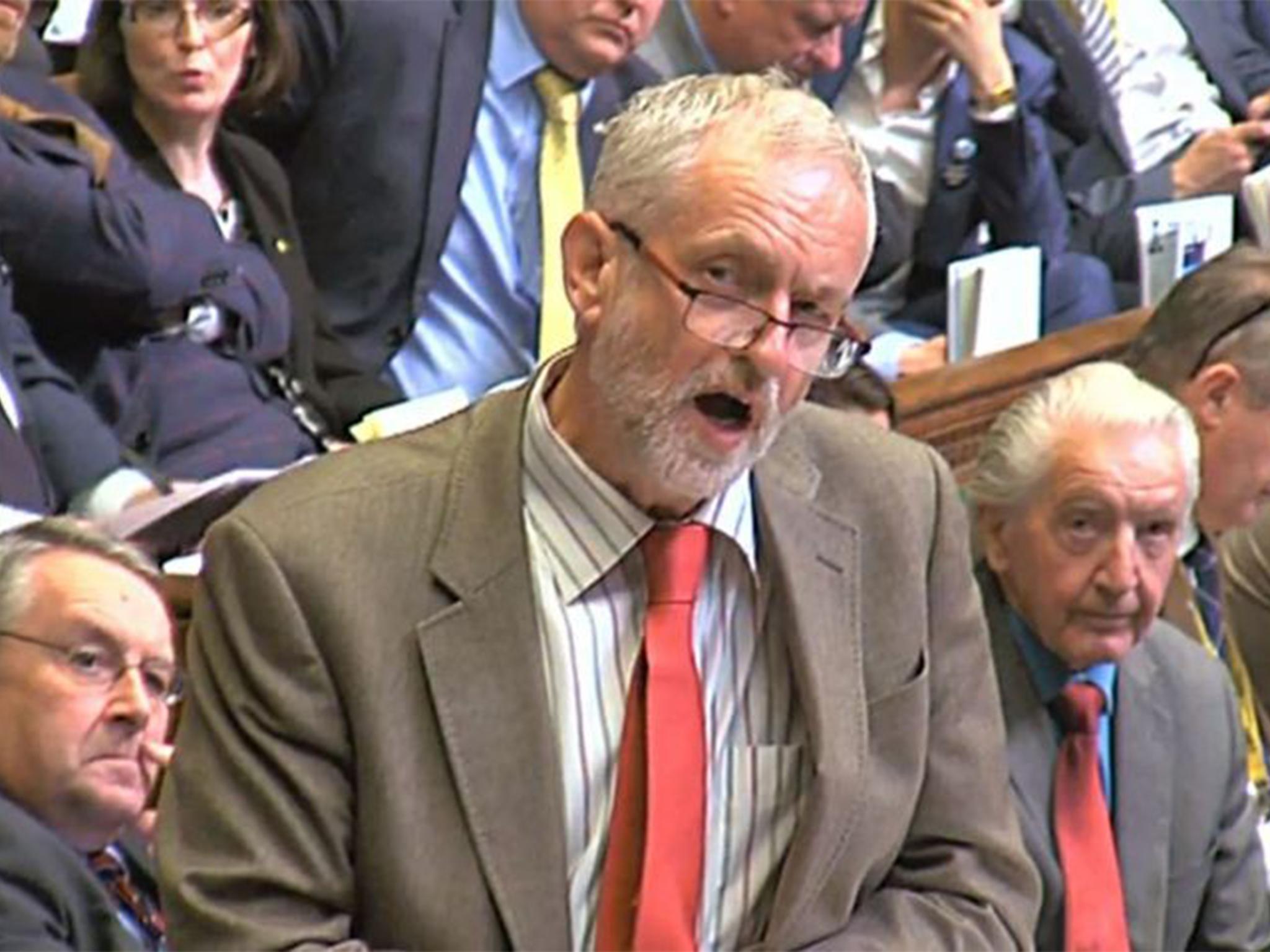 Corbyn in the Commons yesterday: unambiguous