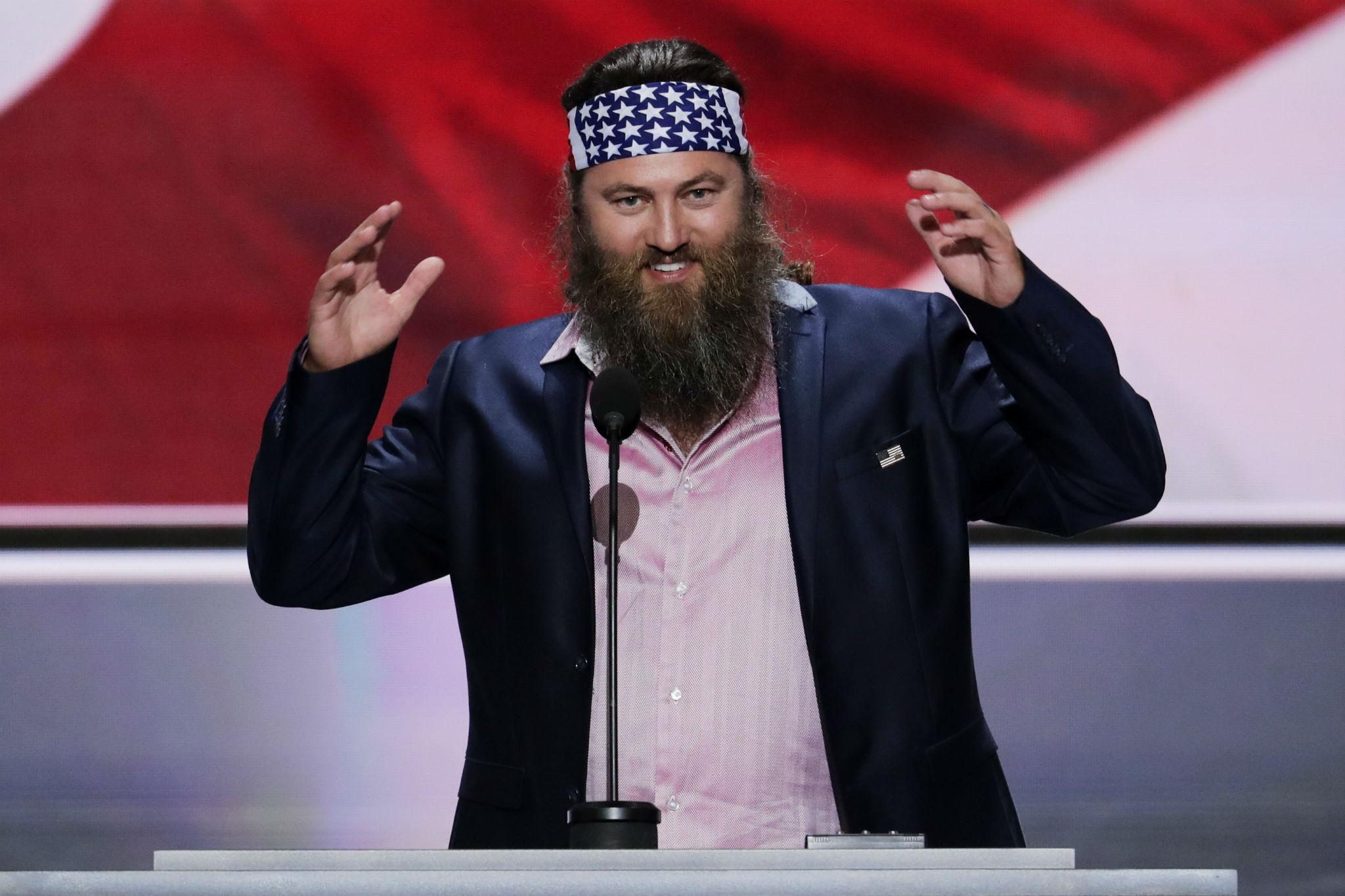 Duck Dynasty star Willie Robertson boasted of having boarded the 'Trump train' early (AP)