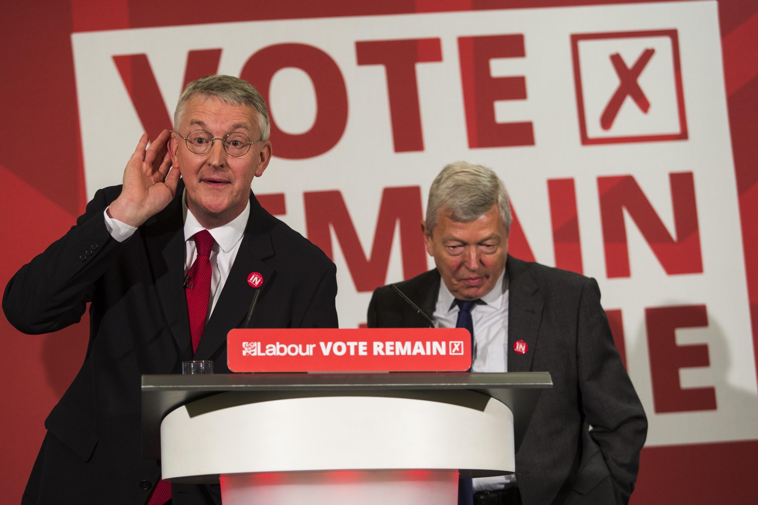 Hillary Benn and Alan Johnson would probably be among the most prominent members of the new party. Credit: Getty.