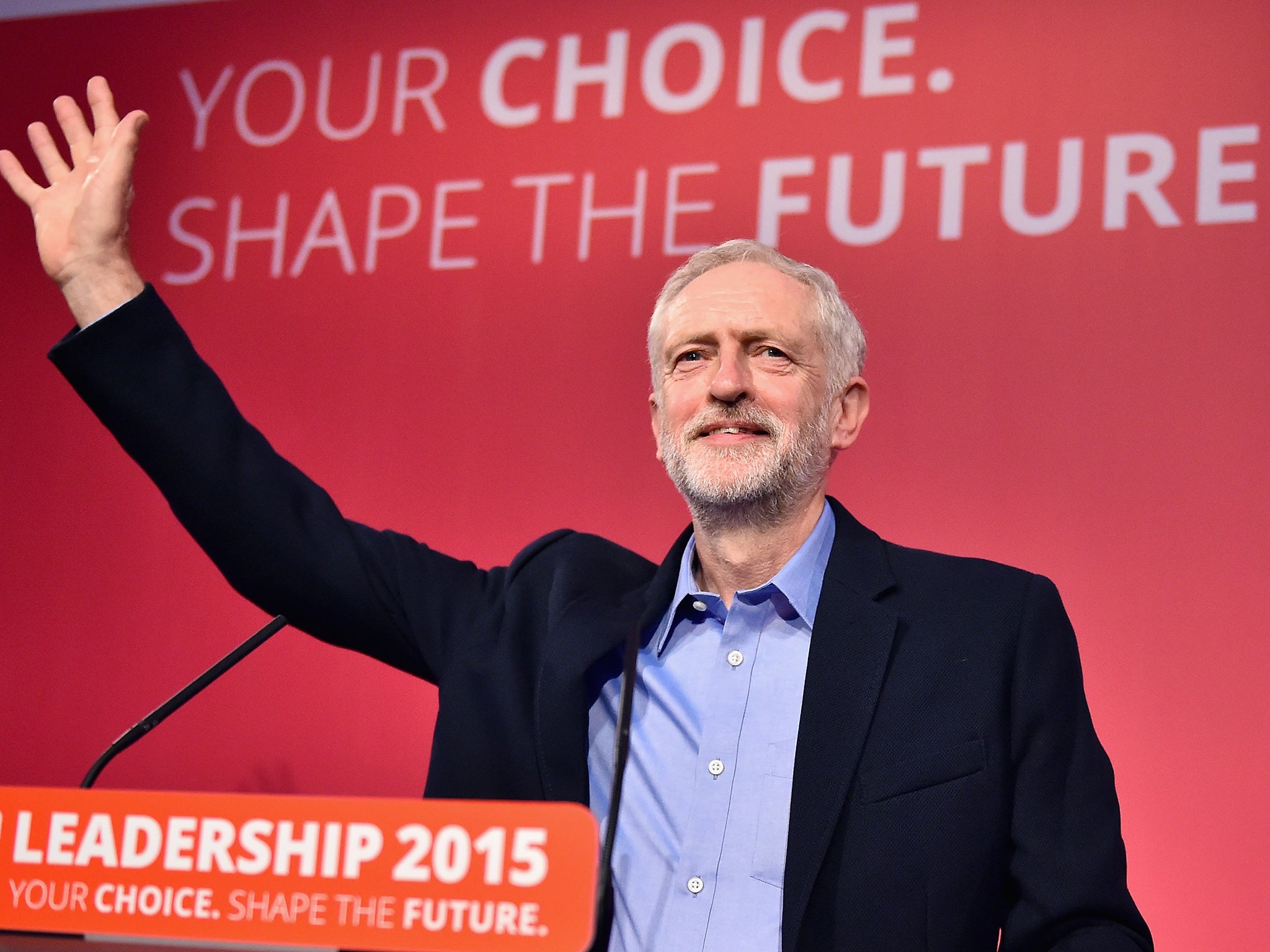 Jeremy Corbyn during the 2015 leadership election