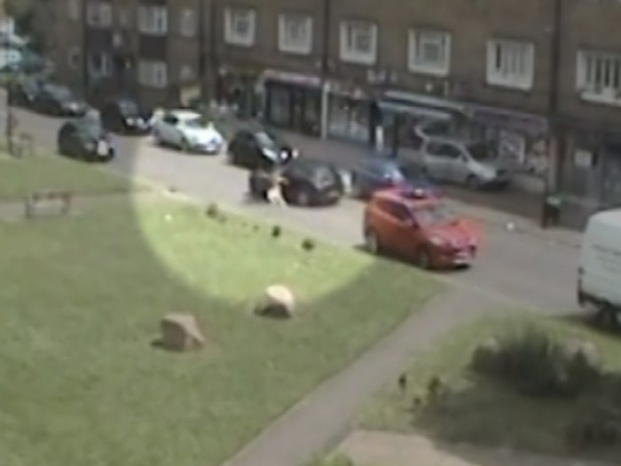 Footage released by police of the theft