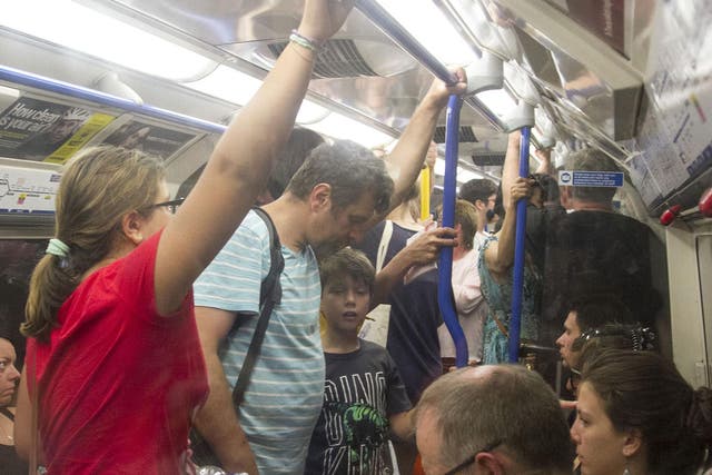 Tube commuters in London suffered even more than usual in the heat