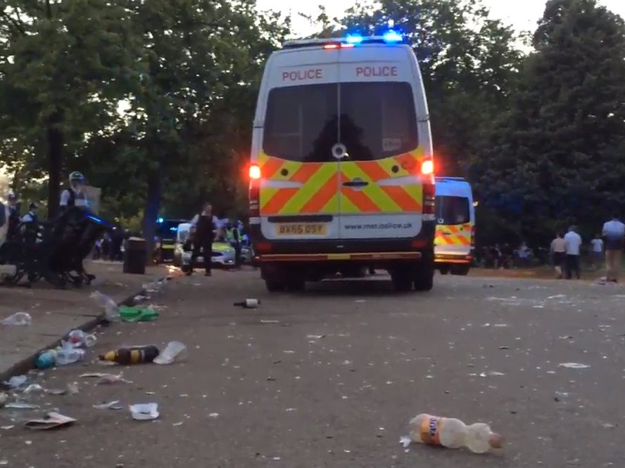 Scenes from the violence at Hyde Park