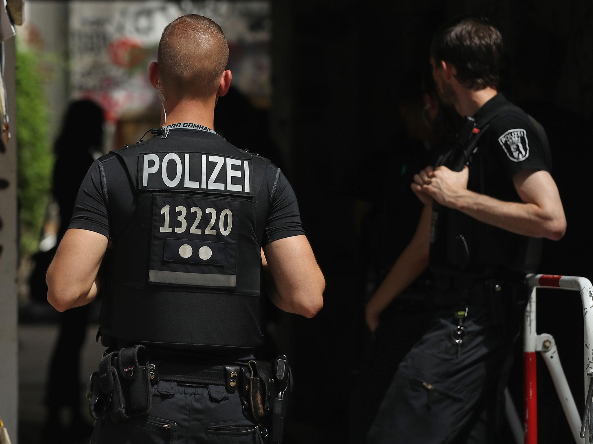 German police sealed off the surrounding area