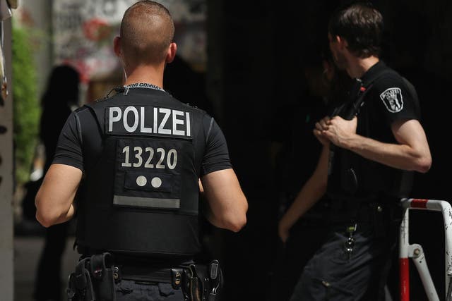 German police sealed off the surrounding area